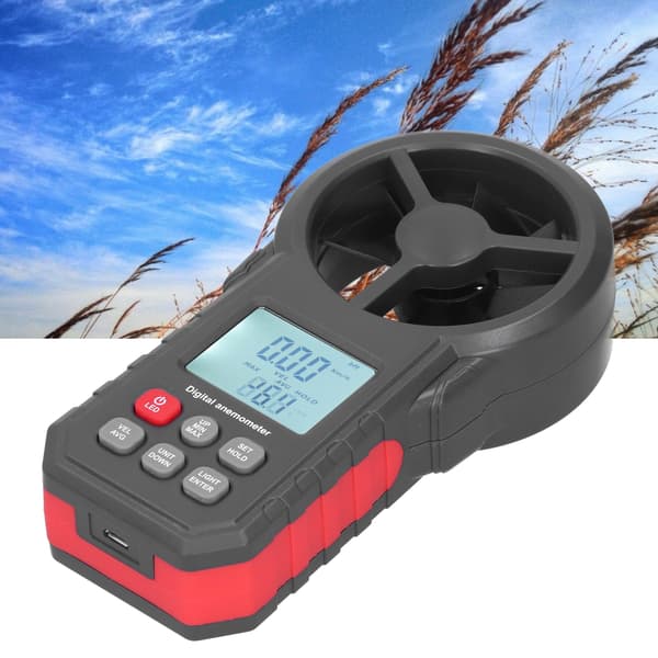 WT87B Bluetooth-anemometri, LCD-taustavalaistu 9V kädessä pidettävä tuulimittari