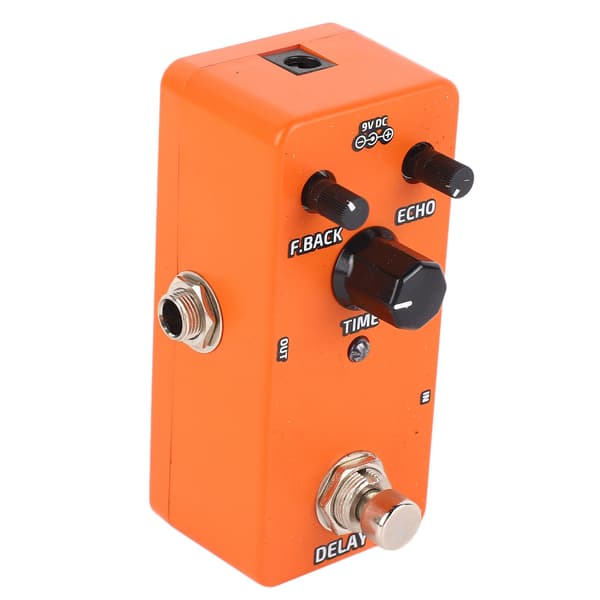 Elgitarr Effektpedal Enkel Block Mini Modulationsförstärkarsimulering Pedal Orange Delay