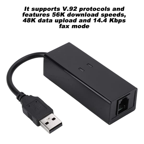 USB 56K Externt Dial Up Röst Fax Data Modem Passar För Win7 Win8 Win10 XP