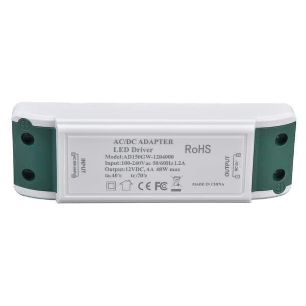 12V DC 48W 4A LED-driver strømforsyning, konstant strømspændingstransformer 100-240V AC til stripelys