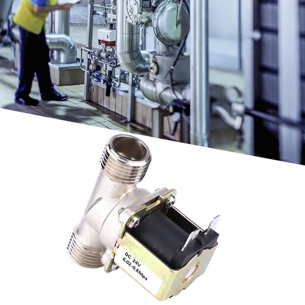 DC24V G1/2 NC Elektrisk Magnetventil Normalt Lukket Vandindløbsventil i Messing
