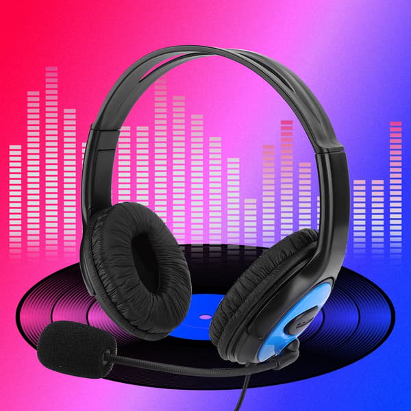 A4 ABS Lättvikts Gaming Headset Brusreducerande Mikrofon Hörlursutrustning för PS4/X ONE