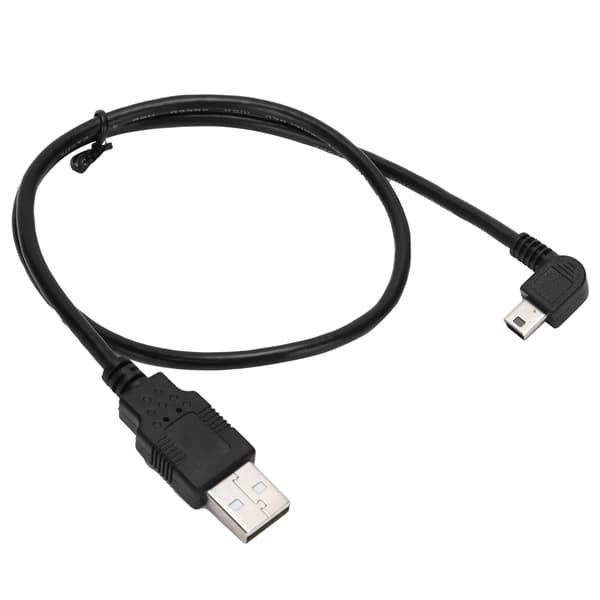 USBA til Mini USBB Kabel Han til Han Albue Venstre Vinkel Strømforsyning Opladerkabel til PC