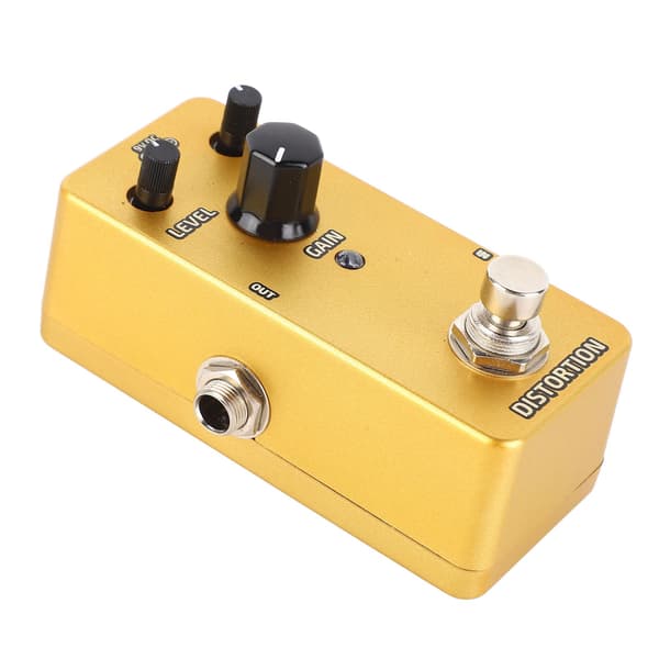 Elgitarr Effektpedal Enkel Block Mini Modulationsförstärkarsimulering Pedal Golden Distortion