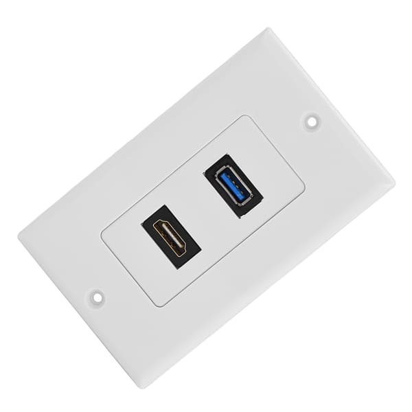 HDMI USB3.0 Två i en integrerad multimedia väggpanel ljudvideo uttag