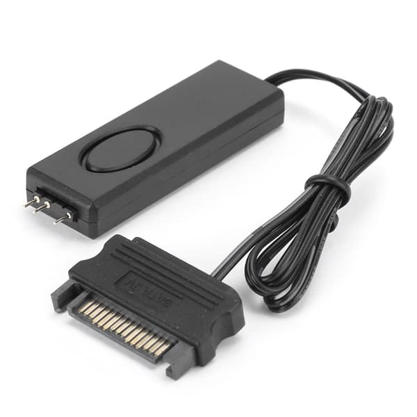 RF fjernbetjening blæser lys controller PC tilbehør 5V Symphony ARGB sort SATA-Pin (sort)