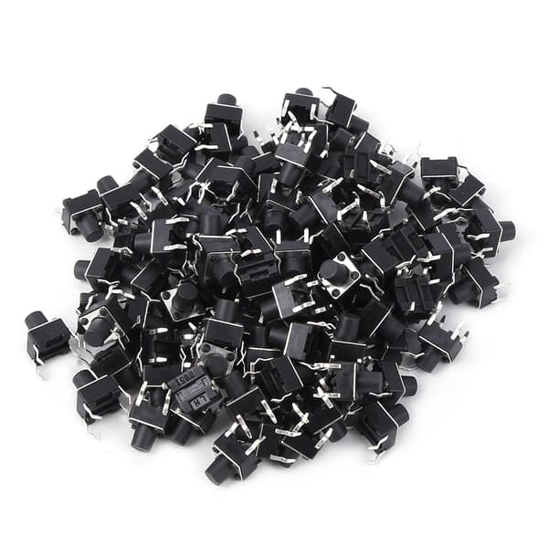100 kpl kosketuspainikkeita 6x6x7mm Mini Momentary Micro PCB-kiinnitys