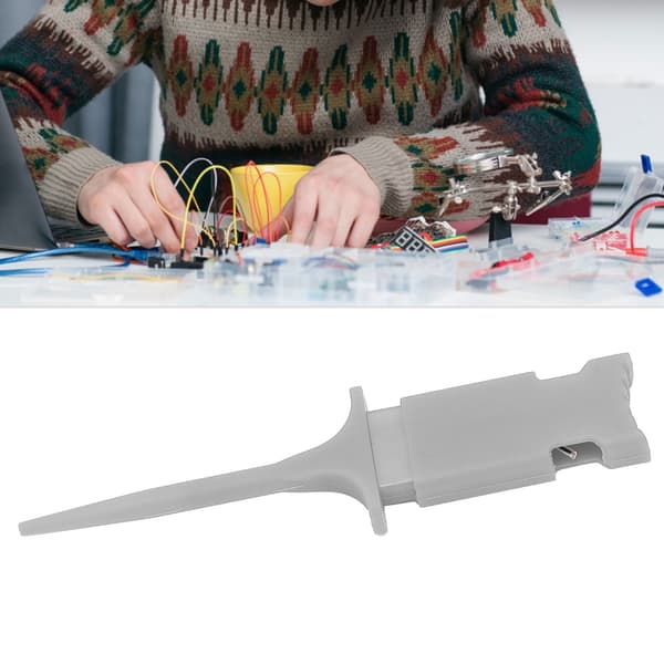 Testprob Mini IC-klämma för elektronikreparation, grå, testverktyg för kretskort