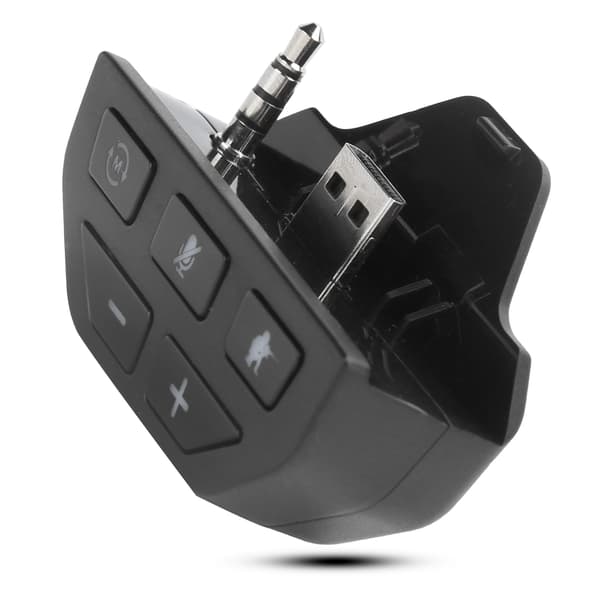 Headset Adapter Controller Audio Adapter Hovedtelefon Konverter til Xbox One Trådløs Gamepad Sort