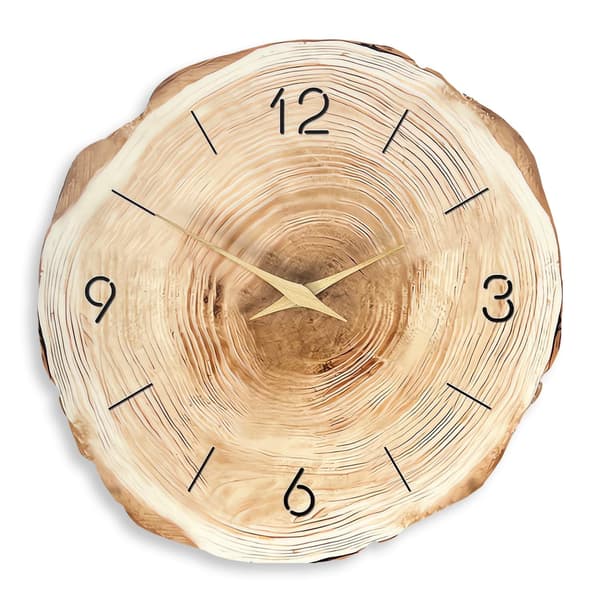Minimalistisk väggklocka i trä, rustik analog timer för vardagsrum, kontor, sovrumsinredning