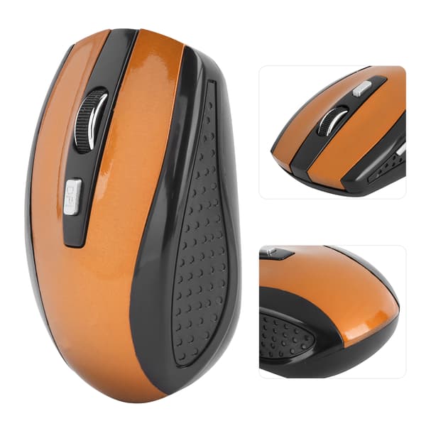 Trådløs mus Notebook Computer Optisk Gaming Tilbehør med justerbar DPI 250Hz Orange