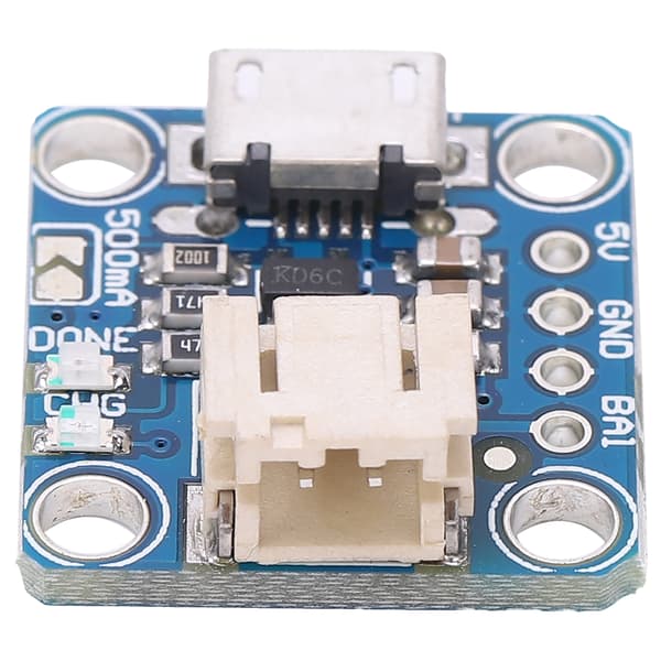 USB Micro B Opladermodul Kort 5V Pin til LiPoly Li-Ion Batteripakke