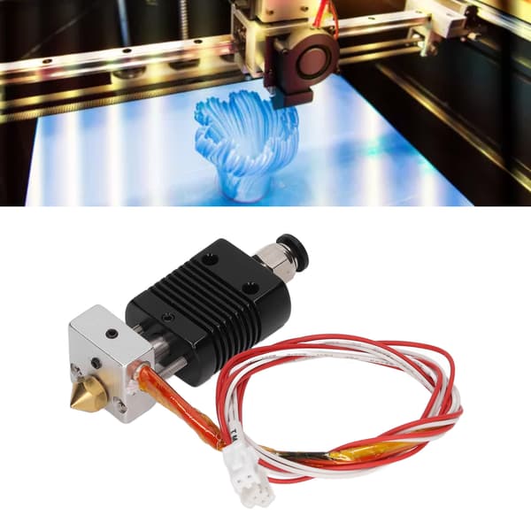 3D Printer Hotend Kit 24V 40W Varmepatron 0,4 mm Messingdyse Aluminiumsblok til ET4
