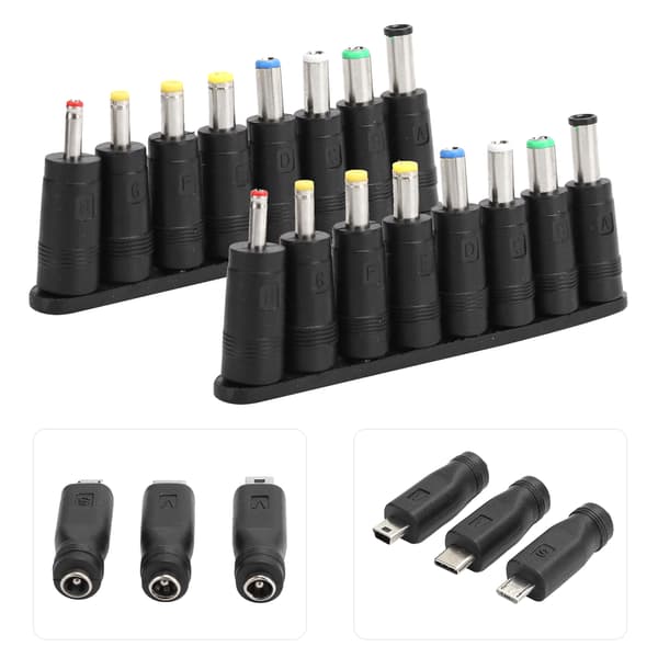 2 stk. USB til DC-kabel 11-i-1 strømkabel udskifteligt stik computer tilbehør