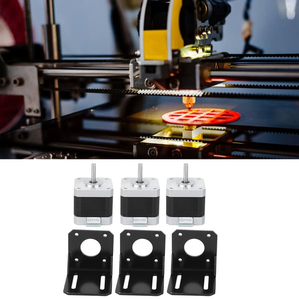 Stepper Motor Rustfrit Stål 4-leder Bipolar 3D Printer Tilbehør 40mm 42BYGHW609 12V