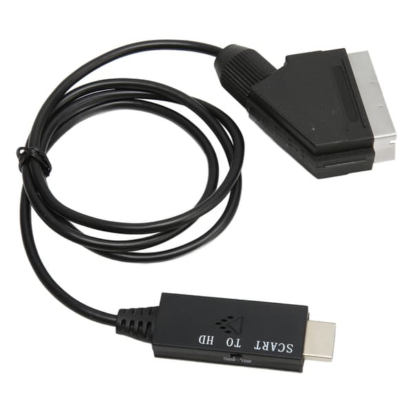 SCART til HD Multimedia Interface Konverter HD 1080P SCART til HD Multimedia Interface Adapterkabel til Lyd Video DC 5V