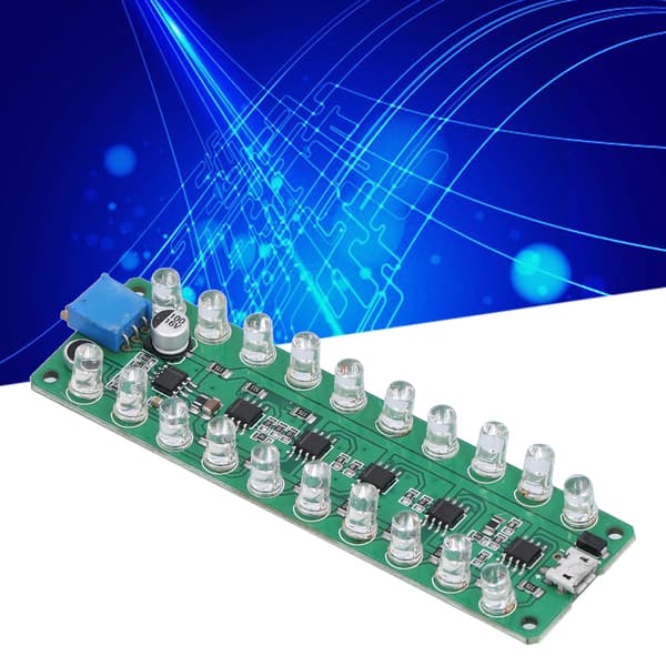 VU-meter modul med omvendt beskyttelse, stemmeaktiveret LED-display, lydniveauindikator til test