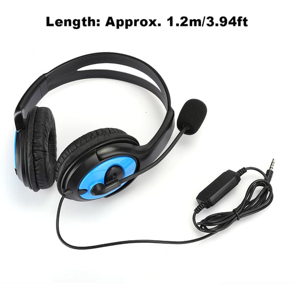 A4 ABS Lättvikts Gaming Headset Brusreducerande Mikrofon Hörlursutrustning för PS4/X ONE