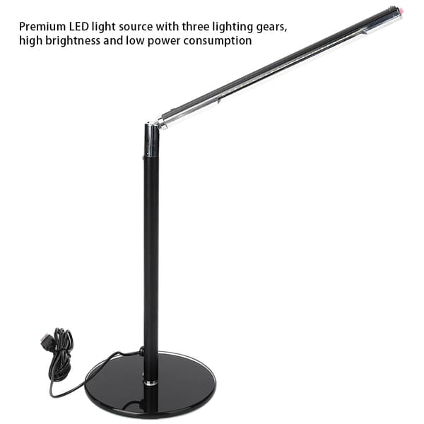 DC5V 4.5W USB-opladning LED-bordlampe Sammenfoldelig skrivebordslampe til soveværelse læsning studier sort