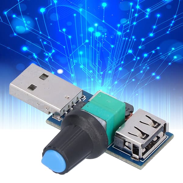 USB fläkthastighetsregulator volymrattjusterare modul lågbrus PWM-regulator