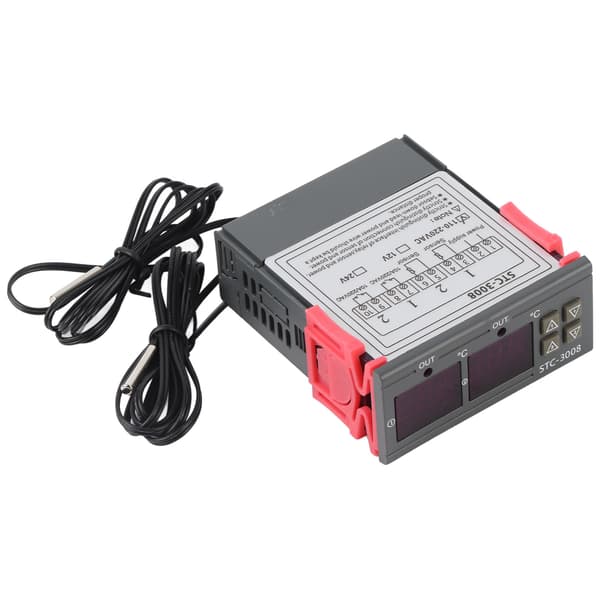 Dobbelt display dobbelt probe termostat controller, 110-220VAC