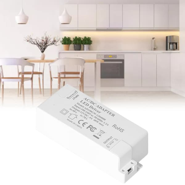 LED-strømforsyning DC12V 4A 48W LED-driver, AC100-240V til DC12V-transformer til indendørs stripelys