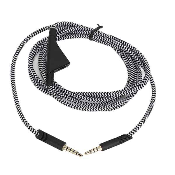 Spelheadset Förlängningskabel Ersättning Flätad Hörlursförlängningssladd med Volymkontroll för Astro A10 A40 A40TR