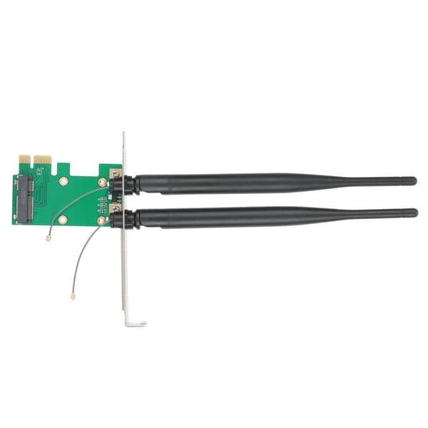 Mini PCIE til PCIE Adapterkort Trådløs Wifi Stationær Computer Netværkskonverter (6DB Antenne)