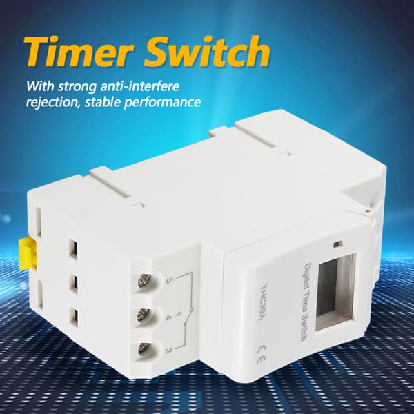 THC 30A Digital Timerbrytare Programmerbar Elektronisk Tidskontrollbrytare (220V)
