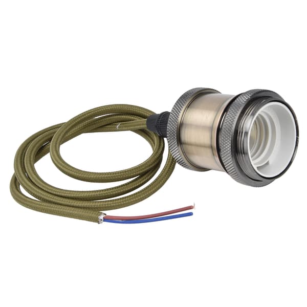 Retro E27 Glödlampssockel med Tråd Hängande Lampa för Sovrum 100-240V