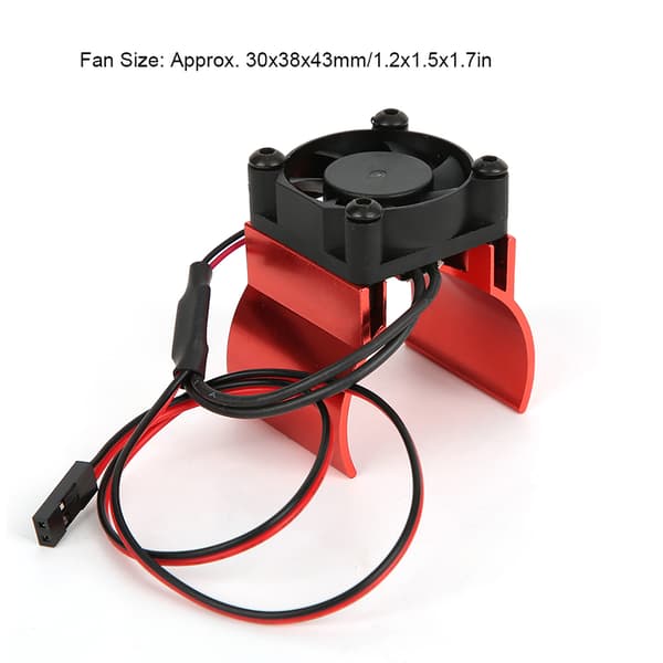 Motor køleplade køleventilator 1/10 RC bilmodel tilbehør passer til Traxxas TRX-4 Rød