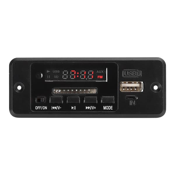 5V MP3 Audio Decoder Modul USB FM Radio MP3 Afkodningskort Musikafspiller med Strømforstærker Sort