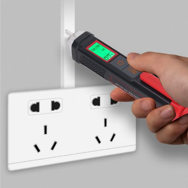 Beröringsfri eldetektor AC-spänningstestare Digital display Elektrisk testpenna med LED