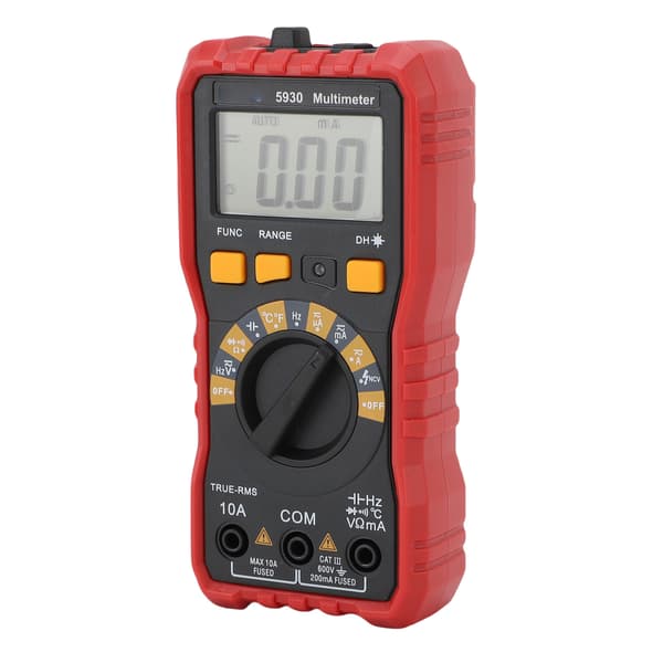 Smart Digital Multimeter Voltmeter Ohmmeter AC DC 600V 10A Kapacitans Tester 20mΩ