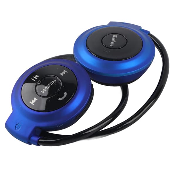 Bluetooth støjreducerende sportsøretelefoner med mikrofon til iOS og Android Blå