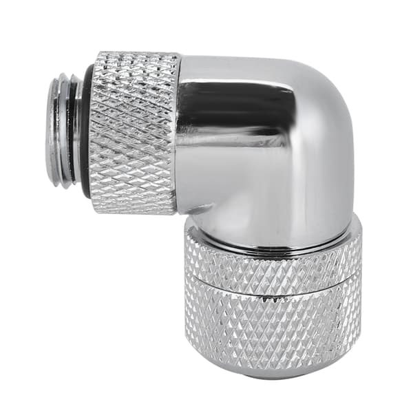 G1/4 Gevind Vandkøling Fitting Tyndt Rør 90° Retvinklet Albue (Sølv)