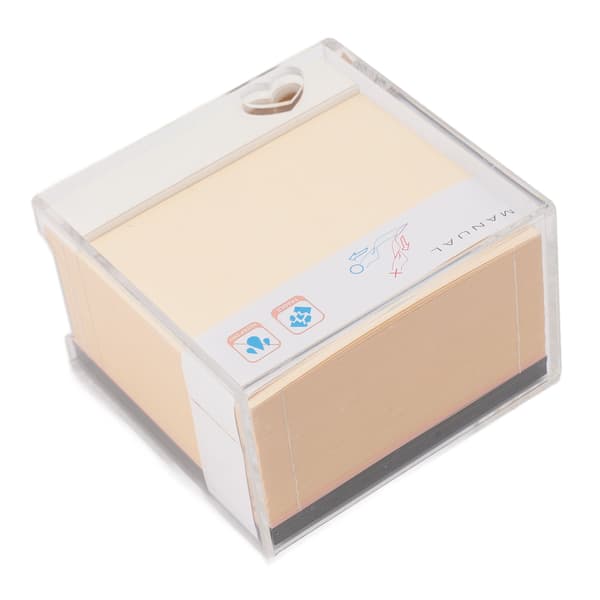 3D Sticky Notes Rivbar Romantisk Stereo Ringboks 3D Papirskulptur til Gave Skrivebordsornament