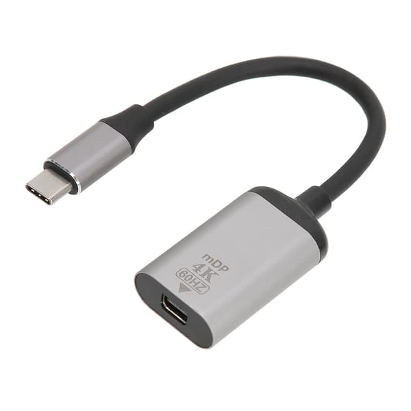 USB C til DisplayPort-adapter 4K 60Hz aluminiumslegering Plug and Play USB C til Mini DP-adapter til bærbar computer, telefon, tablet