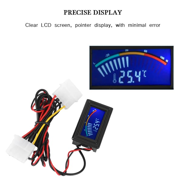 LCD-display Digital Vattenkylning Termometer Pekare Temperaturindikator 5V-24V