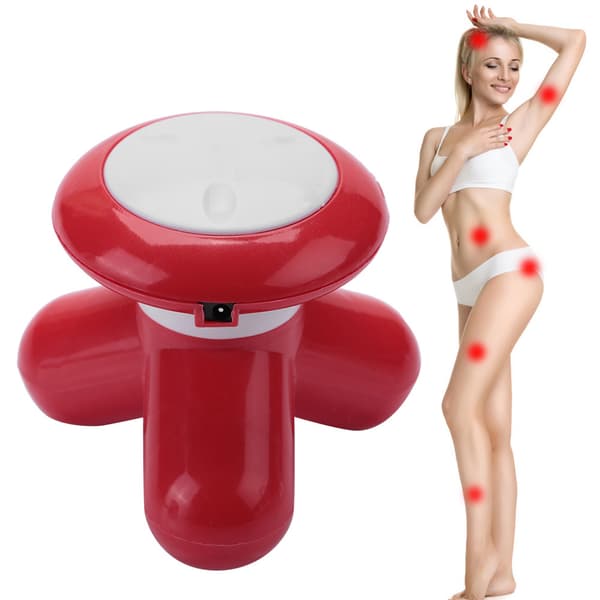 USB Mini Elektrisk Handhållen Vibrerande Massager Nacke Helkroppsmassage (Röd)