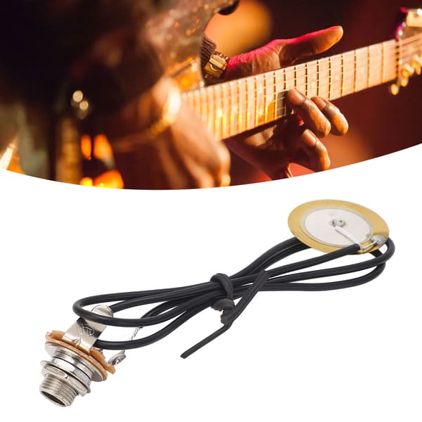 Gitarr Pickup Piezo Transducer Akustisk Jack Förkopplad Förstärkare Professionella Instrumenttillbehör