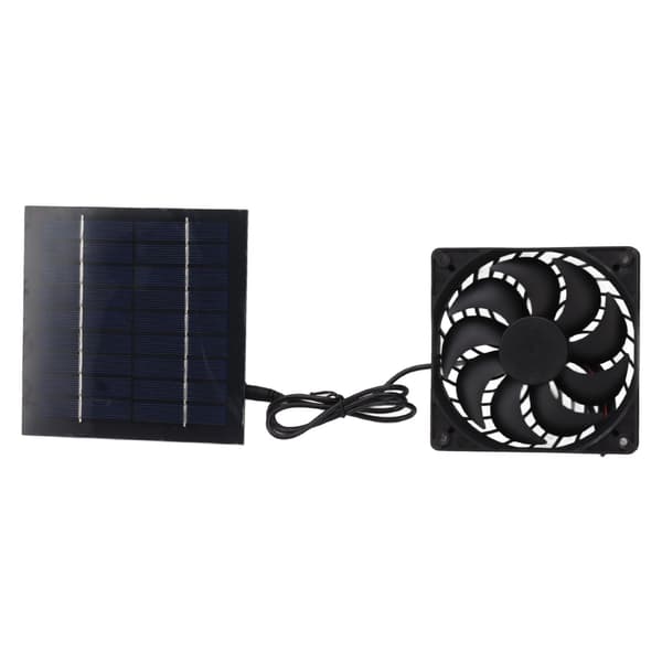10W solcellepanel ventilatorsæt soldrevet ventilator til små drivhuse hundehuse skure ventilation