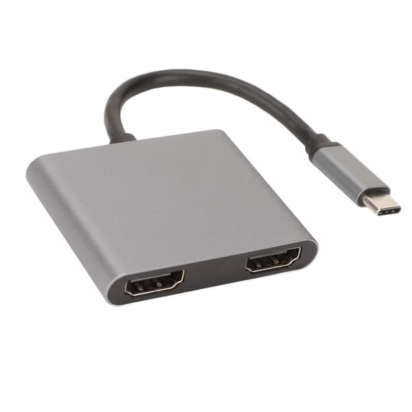 USB C till HD Multimedia Interface Hub stöder 4K 60HZ USB C till dubbel HD Multimedia Interface-adapter