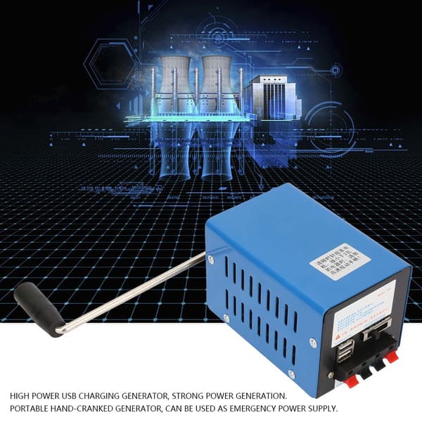 Bärbar Högeffekts Handvevad Laddningsgenerator USB-laddning Nöd-Dynamo