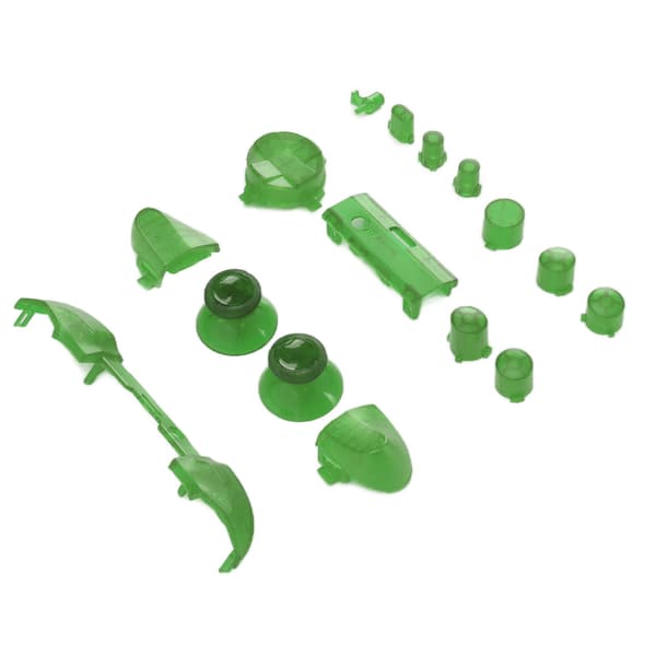 Full Buttons Mod Kits Trigger Full Trigger Module Set för XBOX Series X för XBOX Series S Controller Transparent Grön