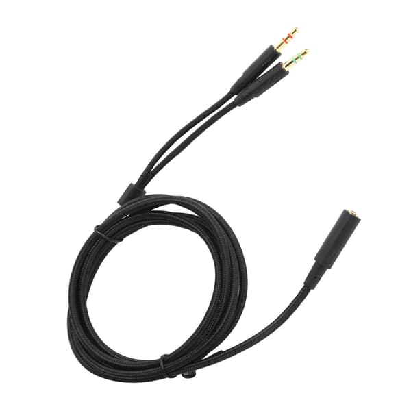 2-i-1-adapter hörlursljudkabel passar för Kingston HyperX Cloud Stinger/Cloud Mix/Cloud Alpha