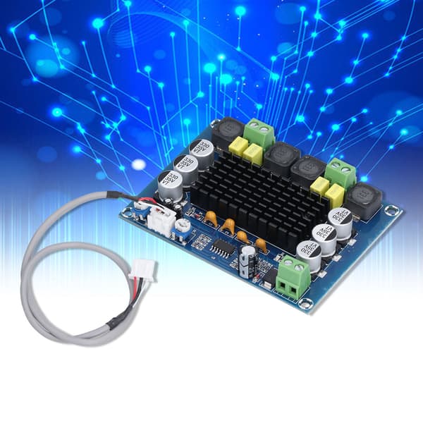 Stereoförstärkarkort 2x100W Digital Audio Power Amp Modul DC 12V-24V Hög Effektivitet