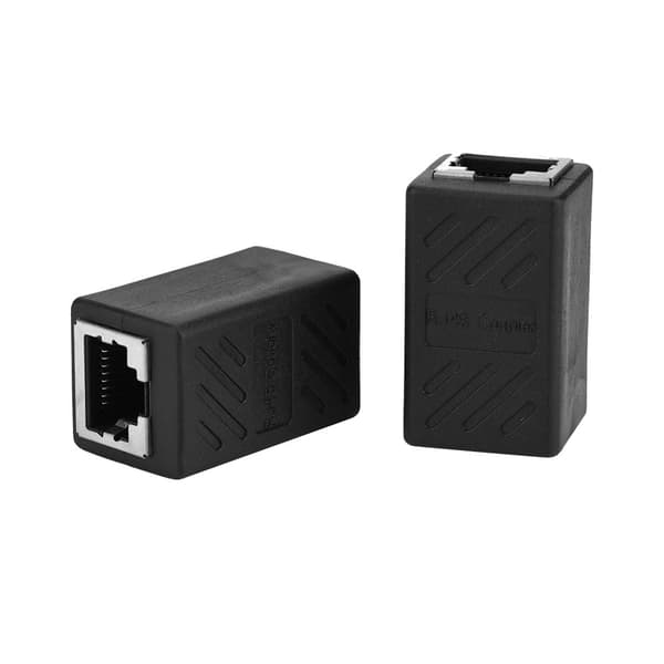 2 STK RJ45 Hun til Hun Netværks LAN Adapter Kobler Ethernet Netværksforlænger Stik