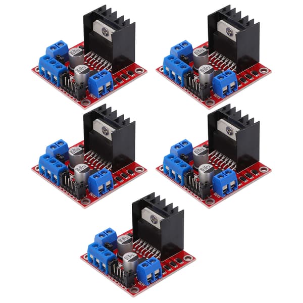 5 stk. L298N Dual H-Bridge Stepper Motor Driver Controller Board Modul