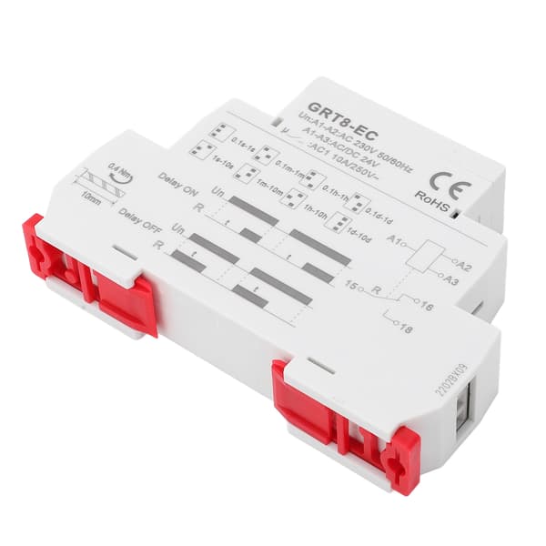 Multifunktionel tidsrelæafbryder LED-indikator AC230V/ACDC24V dobbeltfunktion